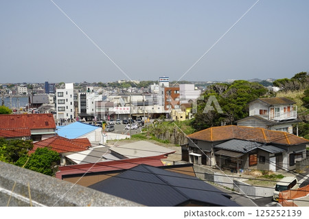 A view of the Jogashima cityscape from around Jogashima Lighthouse in Miura City, Kanagawa Prefecture 125252139