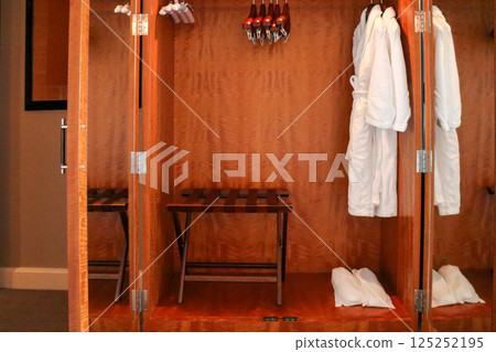 Luxury hotel Ritz-Carlton Tokyo guest room closet 125252195