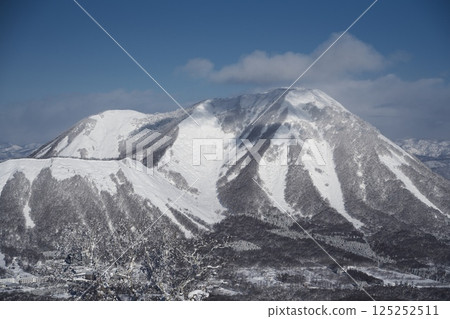 Rusutsu Resort Ski Area in winter - View of Mt. Shiribetsu from the top of the East Vivaldi Course 125252511