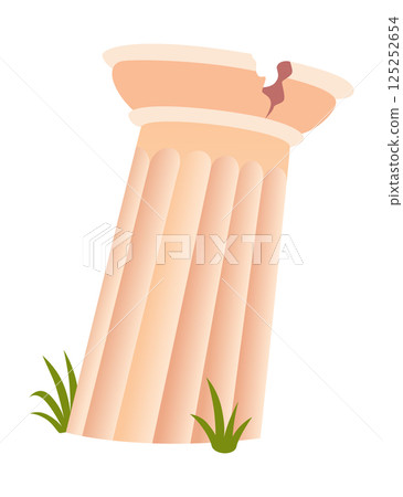Greek or roman building. European architecture. Famous ancient architecture. Historical landmark. Cartoon outdoor museum flat vector illustration Greek or roman building. European architecture. Famous ancient architecture. Historical landmark. Cartoon outdoor museum flat vector illustration 125252654