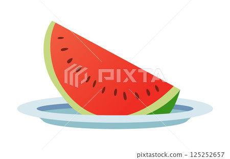Necessary element of picnic in city park, ready-to-eat food. Cartoon vector illustration in flat style 125252657