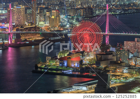 Night view of Osaka Aquarium Kaiyukan (Minato Ward, Osaka City, Osaka Prefecture) Night view of Osaka Aquarium Kaiyukan (Minato Ward, Osaka City, Osaka Prefecture) 125252885