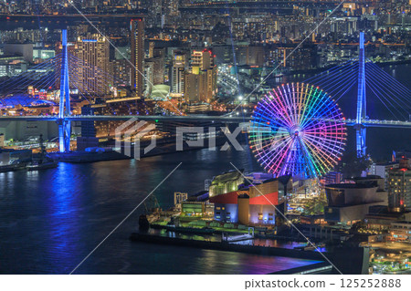 Night view of Osaka Aquarium Kaiyukan (Minato Ward, Osaka City, Osaka Prefecture) 125252888