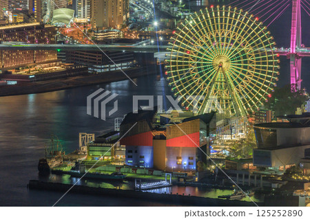 Night view of Osaka Aquarium Kaiyukan (Minato Ward, Osaka City, Osaka Prefecture) 125252890