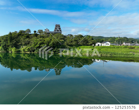 Ozu Castle seen from the Hijikawa River, Ozu City, Ehime Prefecture Ozu Castle seen from the Hijikawa River, Ozu City, Ehime Prefecture 125253576
