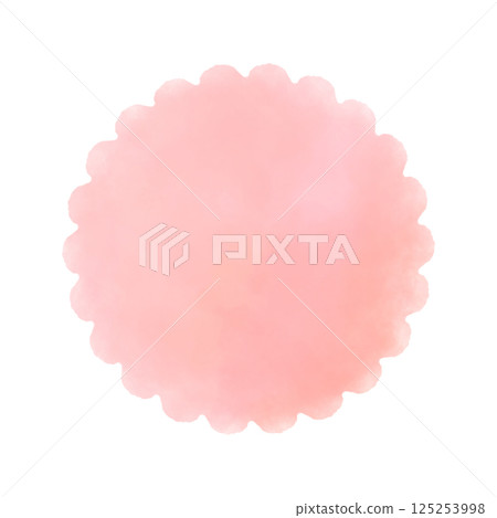 Cute watercolor style round fluffy illustration material red Cute watercolor style round fluffy illustration material red 125253998
