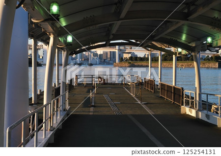 Odaiba pier jutting out into the sea 125254131