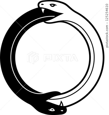 Ouroboros double snake symbol Ouroboros double snake symbol 125254610