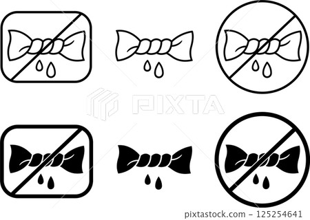 No Wringing icon set No Wringing icon set 125254641