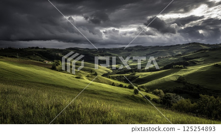 beautiful summer landscape in mountains 125254893