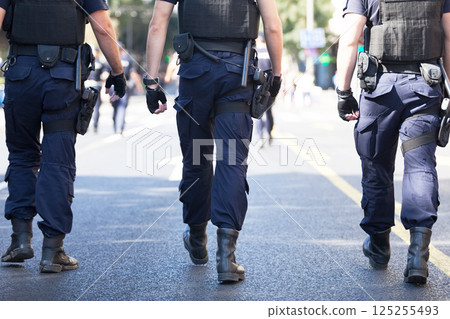 Police officers on duty 125255493