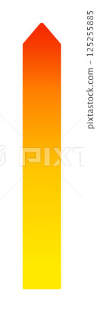 Upward arrow changing from yellow to red - color scale infographic visualizing change Upward arrow changing from yellow to red - color scale infographic visualizing change 125255885