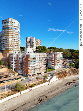 Show title suggestion Aerial stunning coastal view of Dehesa de Campoamor on Costa Blanca 125255904