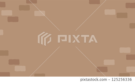 Simple and cute brick background illustration_brown_16:9 Simple and cute brick background illustration_brown_16:9 125256336