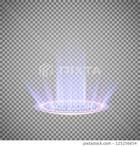 Futuristic Energy Portal featuring Stunning Light Effects and a Beautiful Glow all around it in the visuals 125256654