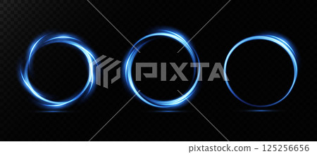 Explore Elegant and Stylish Blue Light Circular Designs Tailored for Your Creative Projects and Endeavors 125256656