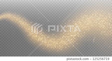 A Stunning Shimmering Gold Glitter Wave Design Perfect for All Your Creative Projects and Artistic Endeavors 125256719