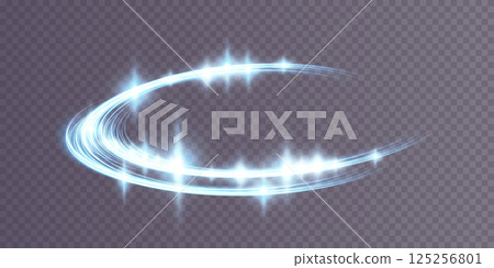 Discover the Amazing Uses of the Shimmering Light Trail Effect in Various Graphics and Animation Projects 125256801