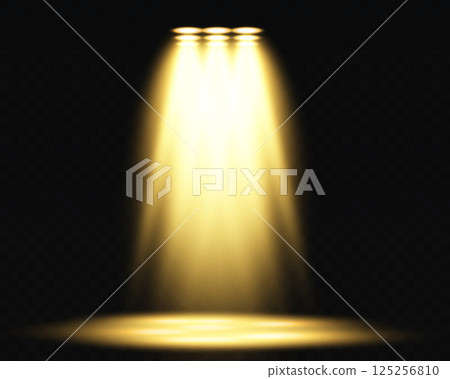 The Bright Stage Lighting showcases vivid and dramatic spotlight effects, enhancing the overall atmosphere beautifully 125256810