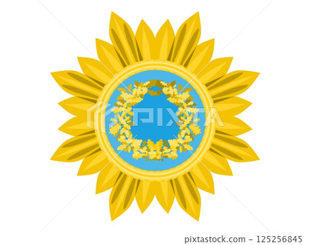 star sun gold sign of victory country with trident. vector stock image star sun gold sign of victory country with trident. vector stock image 125256845