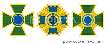 selection military crosses country army signs. stock vector image selection military crosses country army signs. stock vector image 125256848