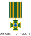 green cross award country military badge of distinction. stock vector image 125256851