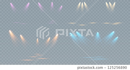 Vibrant and Colorful Light Beams for Stunning Stage and Event Design Purposes that Captivate Audiences 125256890