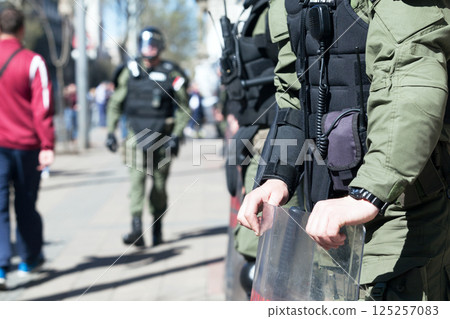 Special police forces on duty Special police forces on duty 125257083
