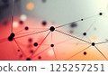 Abstract network illustration showing black spherical nodes connected by lines, representing data or communication links over a red-to-white gradient backdrop. 125257251