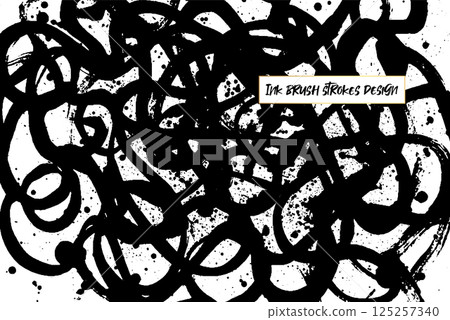 Ink brush strokes background. Grunge Brush strokes Background. Grunge texture Background. Abstract Black and white grunge texture. Vector brush stroke texture. Black ink, paint splatter. Ink brush strokes background. Grunge Brush strokes Background. Grunge texture Background. Abstract Black and white grunge texture. Vector brush stroke texture. Black ink, paint splatter. 125257340