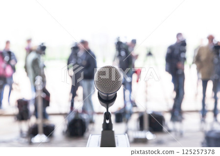News or press conference News or press conference 125257378