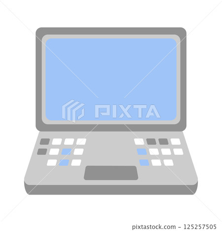Computer laptop cartoon flat Icon Illustration. Vector illustration Computer laptop cartoon flat Icon Illustration. Vector illustration 125257505