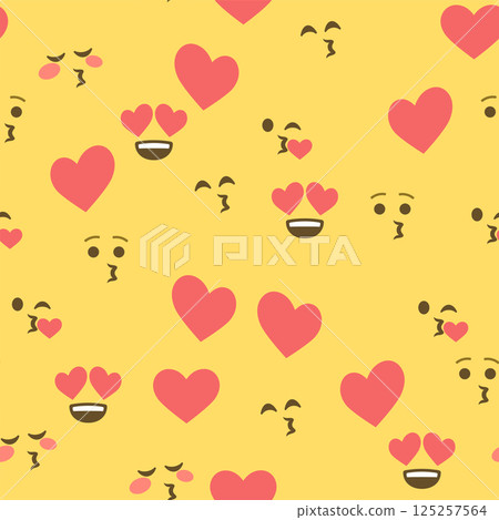 Seamless pattern of emoticons and emoji, emoji vector illustration, emoji background for social network Seamless pattern of emoticons and emoji, emoji vector illustration, emoji background for social network 125257564