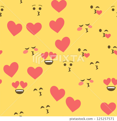 Seamless pattern of emoticons and emoji, emoji vector illustration, emoji background for social network Seamless pattern of emoticons and emoji, emoji vector illustration, emoji background for social network 125257571