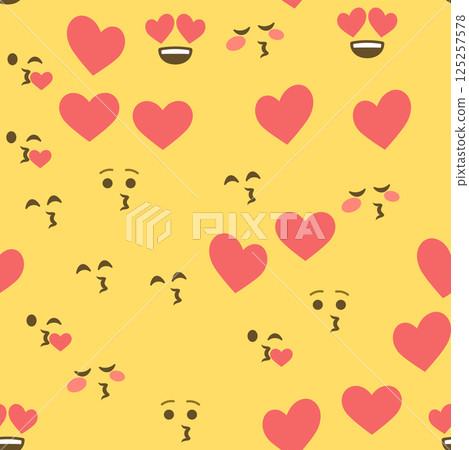 Seamless pattern of emoticons and emoji, emoji vector illustration, emoji background for social network 125257578