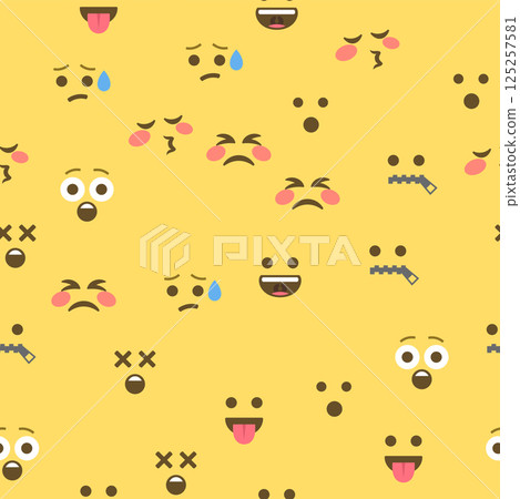 Seamless pattern of emoticons and emoji, emoji vector illustration, emoji background for social network 125257581