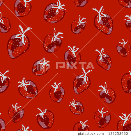 seamless pattern with strawberry 125258460
