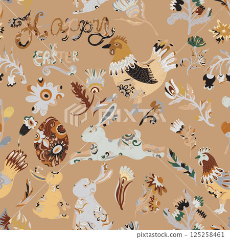 seamless pattern with birds, birds 125258461