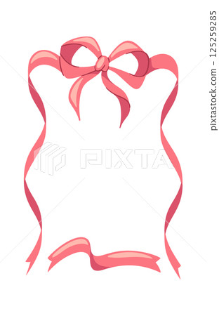 Charming bow frame hand drawn 125259285