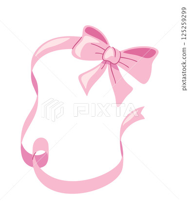 Festive bow frame hand drawn 125259299