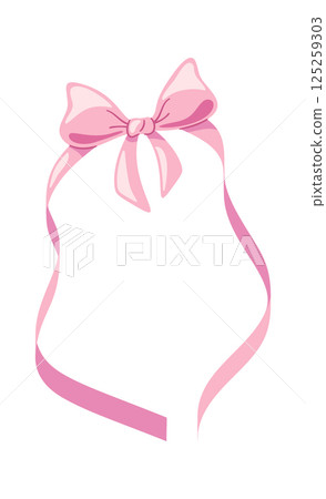 Hand drawn bow trendy frame Hand drawn bow trendy frame 125259303