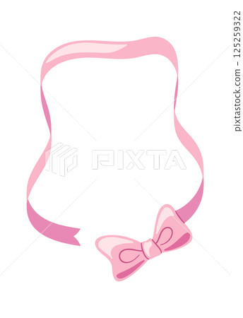 Coquette bow frame hand drawn 125259322