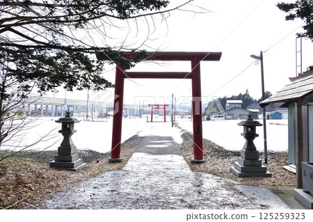 初春時節拍攝北海道北斗市櫻台神社境內 初春時節拍攝北海道北斗市櫻台神社境內 125259323