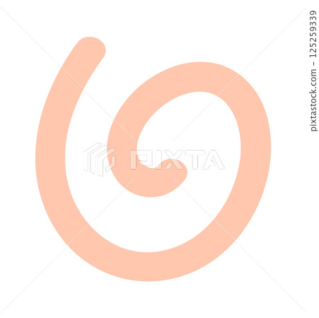 Whimsical swirl hand drawn shape Whimsical swirl hand drawn shape 125259339