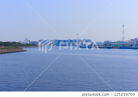 2025年3月從千葉縣船橋市看到的東京灣 125259700