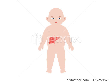 Liver diseases in a child 125259873