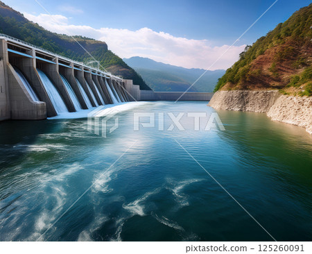 Dam to discharge water 125260091