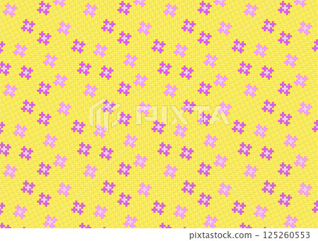Background tile retro floral crisscross pattern 125260553
