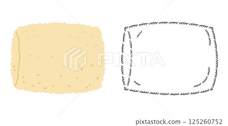 Muff Handwarmer Wool Teddy Fur beige cartoon and sketch outline Fashion hand accessory clothing technical illustration 125260752