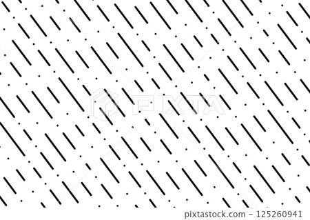 Rain background. Diagonal chaotic lines and dots. Abstract minimalistic dashed texture. Rainy weather print. Autumn theme wallpaper. Simple geometric pattern. Vector graphic illustration 125260941